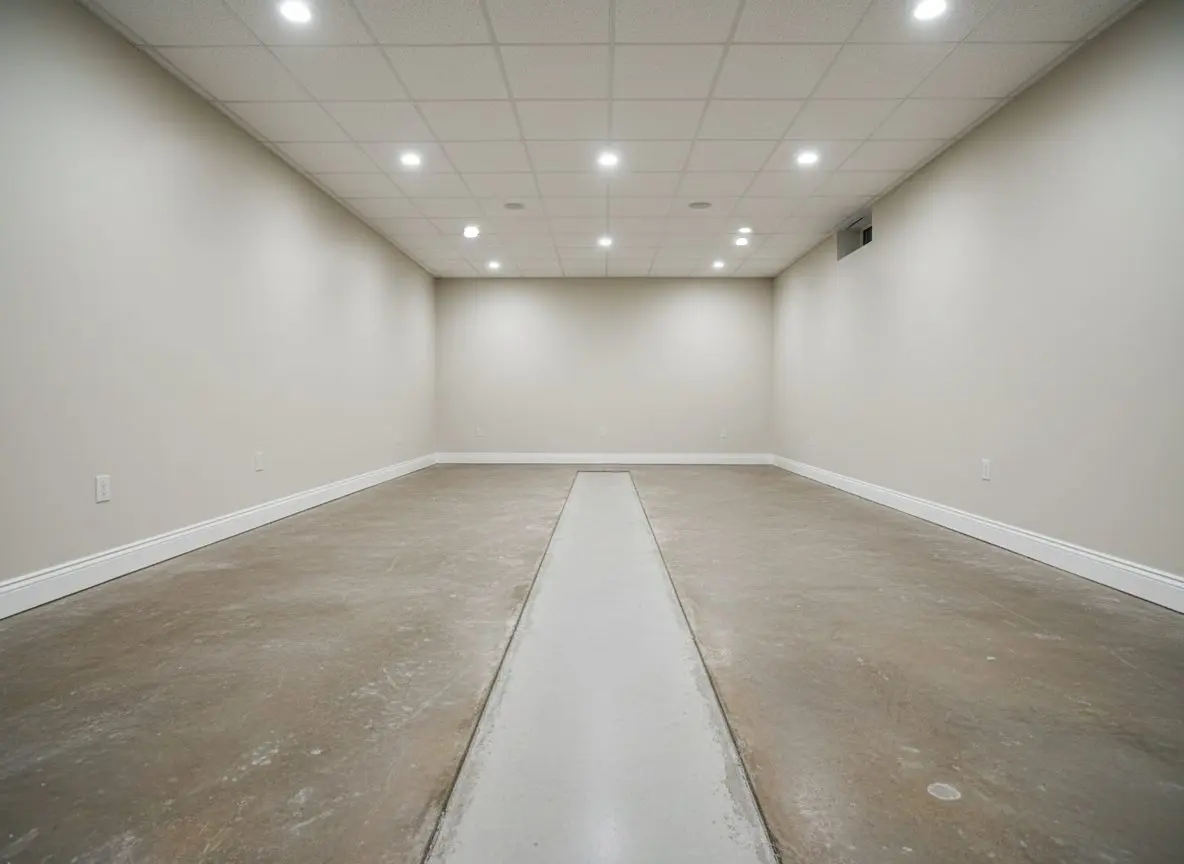 Drain under a finished room in Boylston